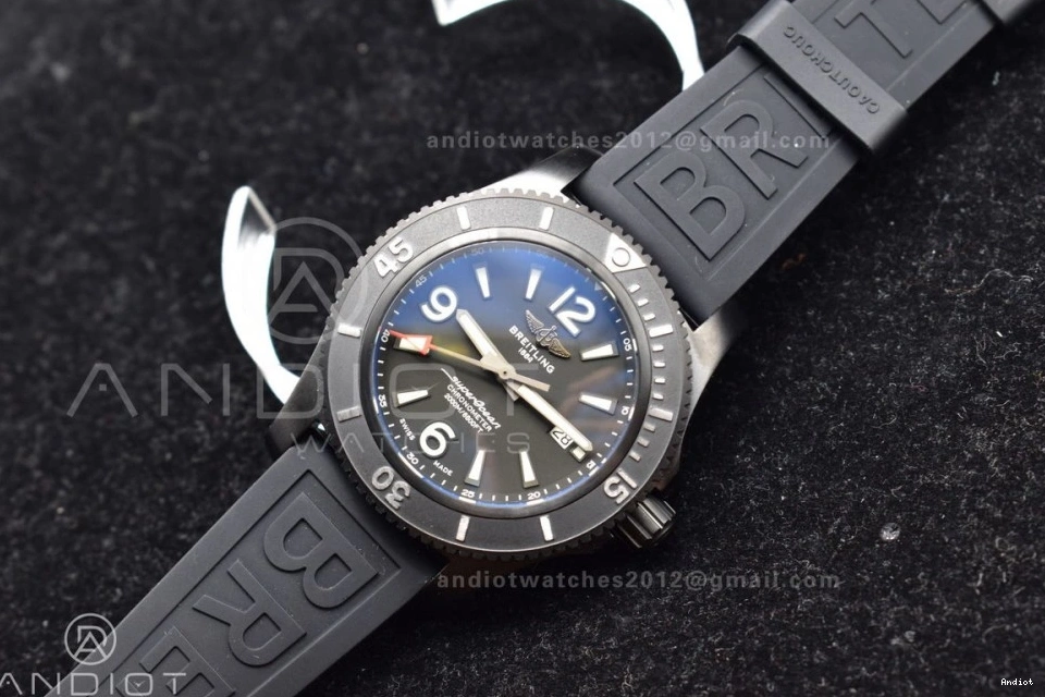 A Black Dial Black 1171 1:1 Superocean Black Best On Edition TF Automatic Strap 44 Rubber Bezel BestValue 0713